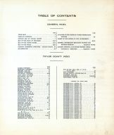 Table of Contents, Taylor County 1913